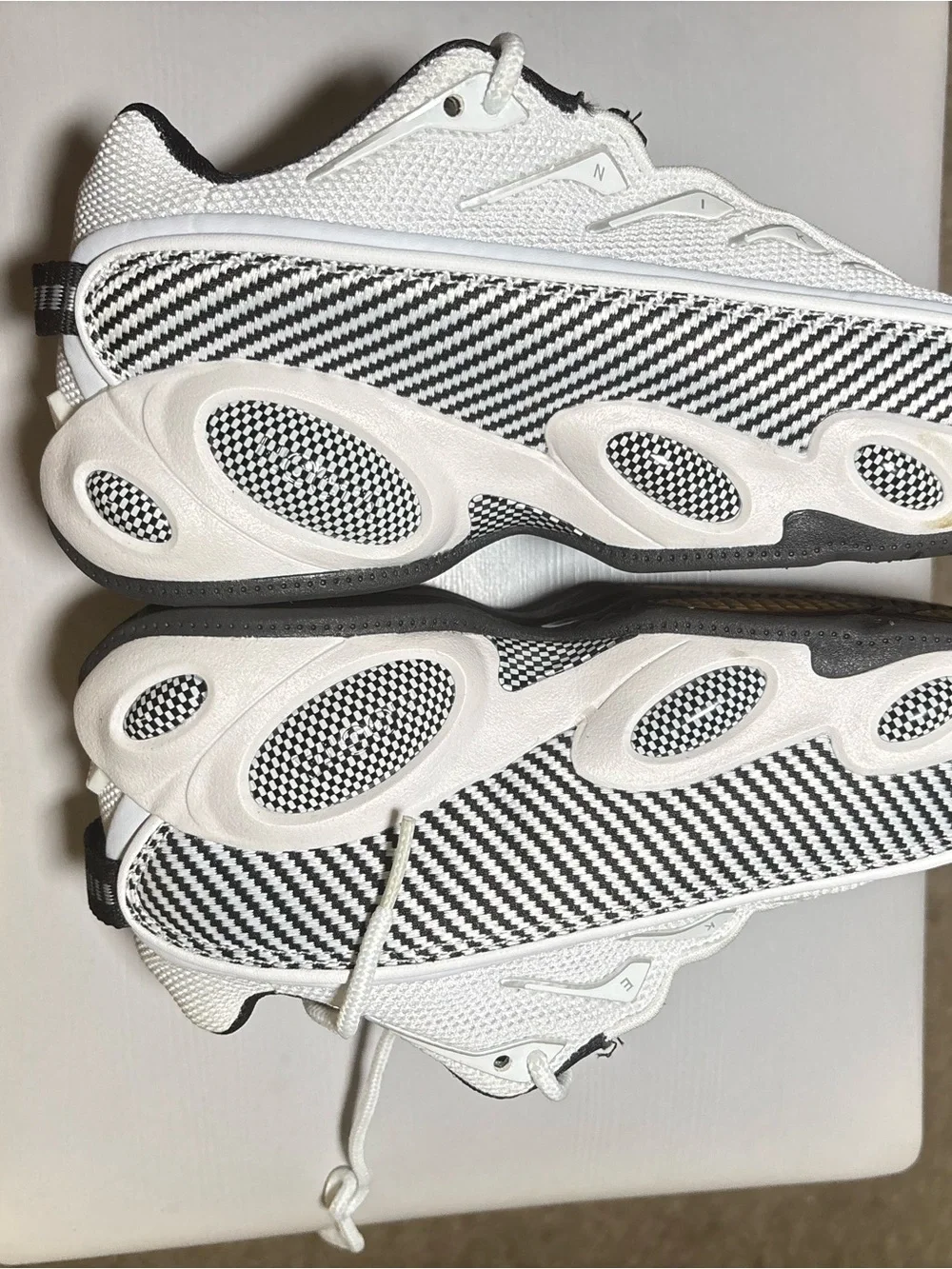 Nike nocta Black and White Textured Low-Top Sneakers